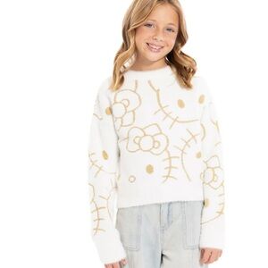 Hello Kitty White and Gold Sweater
